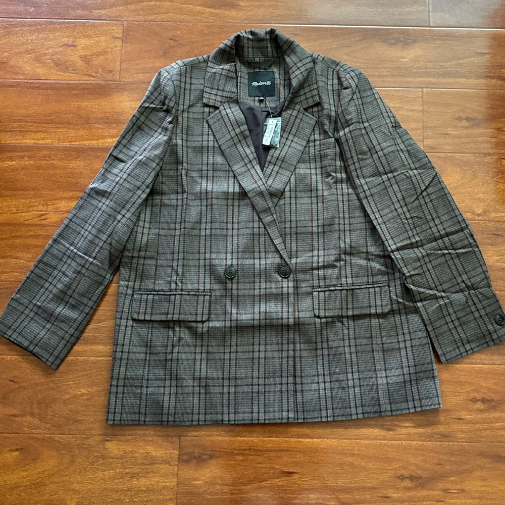 Caldwell Double-Breasted Blazer in Hedden Plaid XL